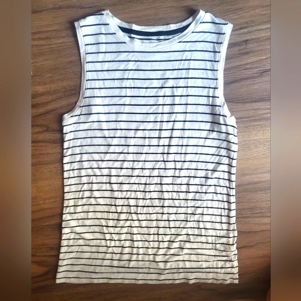 (XS) Simons black & white stripped tank